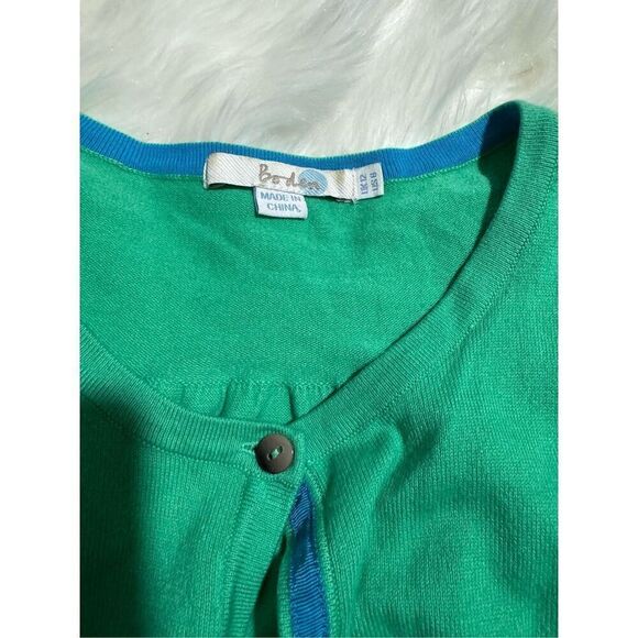 Boden green sweater button front 8 - Picture 2 of 5